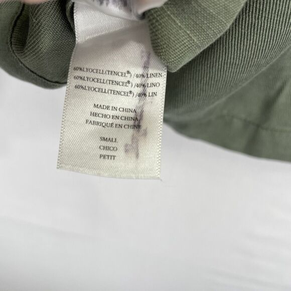 Rails Jacket‎ Womens Small Green Relaxed Linen Military Utility Festival Coastal - Picture 14 of 16